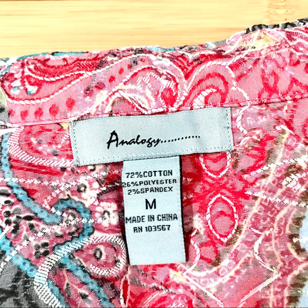 Analogy Jacket Button Down Size Medium - image 7